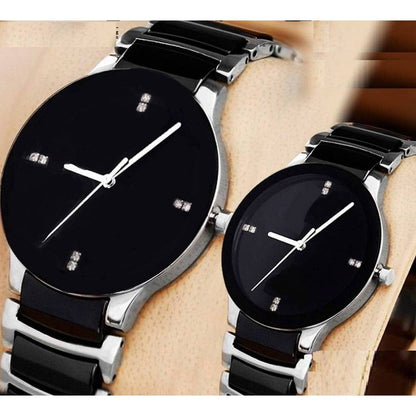 Couple Watches Stainless Steel Watch for Man Women W - GIFT BOX PACKED