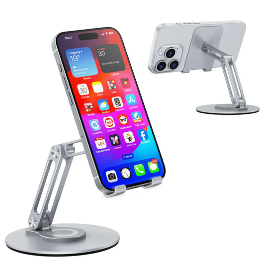 Foldable Adjustable Metal Phone Stand – Hands-Free Desk Holder