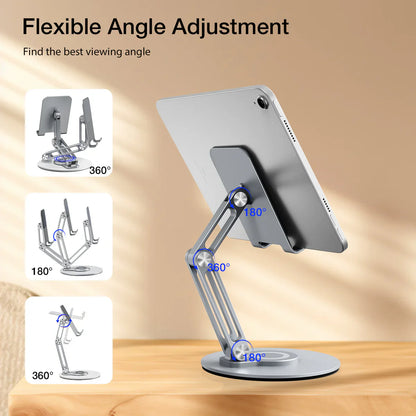 Foldable Adjustable Metal Phone Stand – Hands-Free Desk Holder