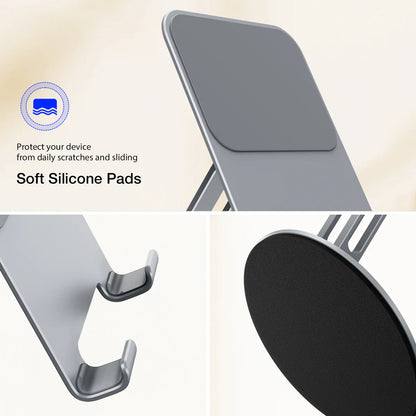 Foldable Adjustable Metal Phone Stand – Hands-Free Desk Holder