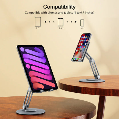 Foldable Adjustable Metal Phone Stand – Hands-Free Desk Holder